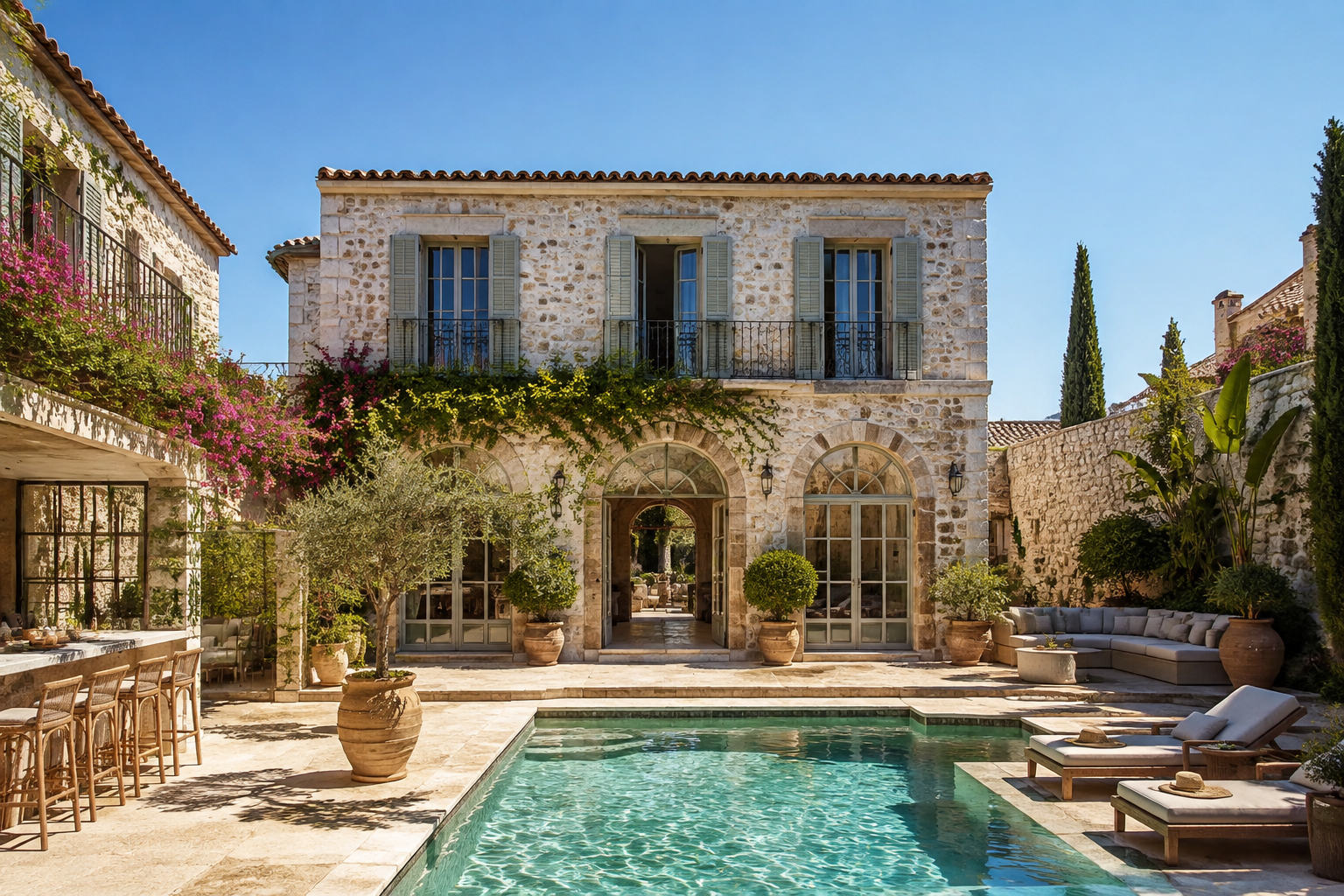 Casa in pietra e villa in Toscana
